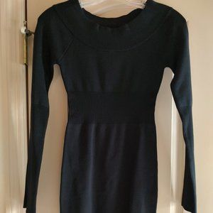 "BCBG MAXAZRIA" BLACK SWEATER DRESS (JR.-M)